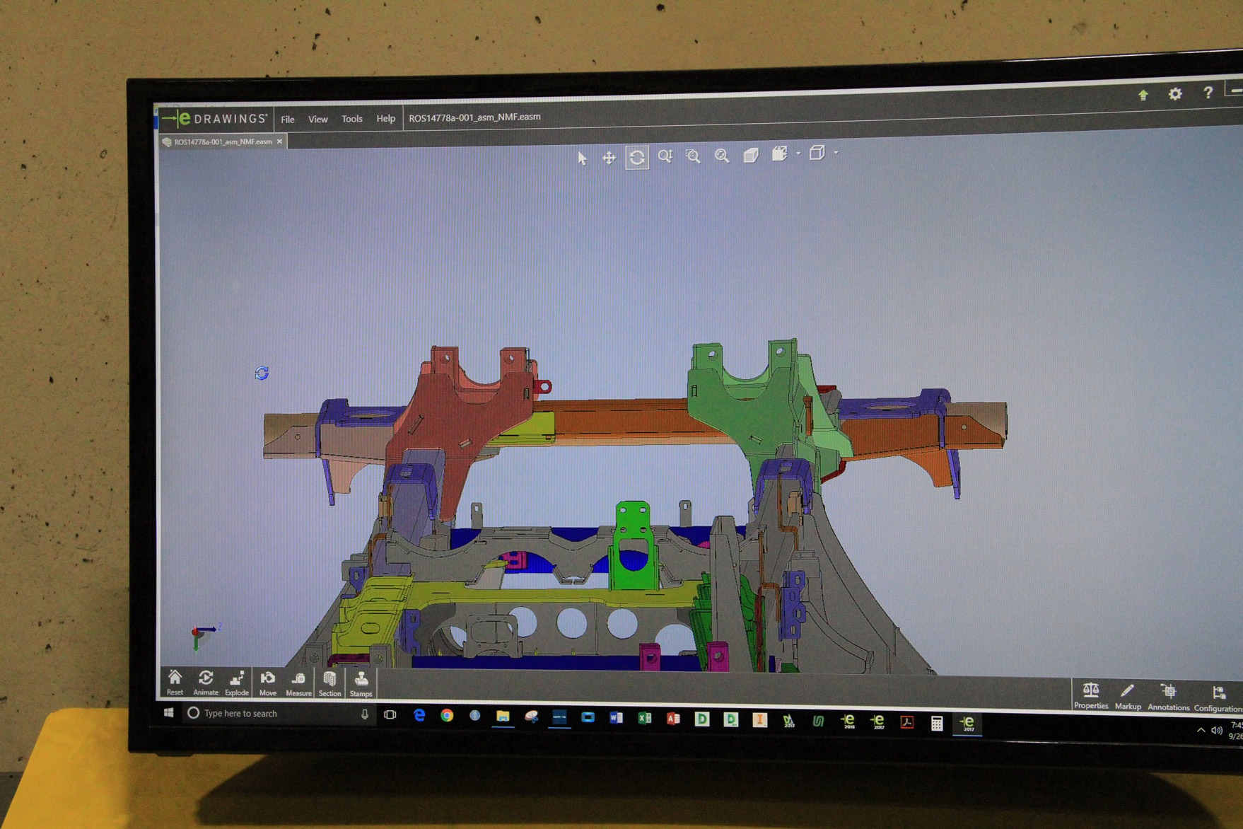 industrial vehicle frame CAD
